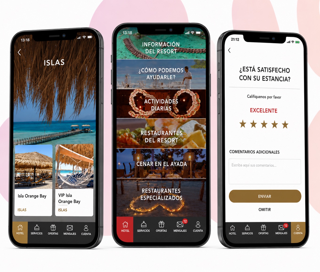 App móvil del huésped con la marca de WeBee Suite